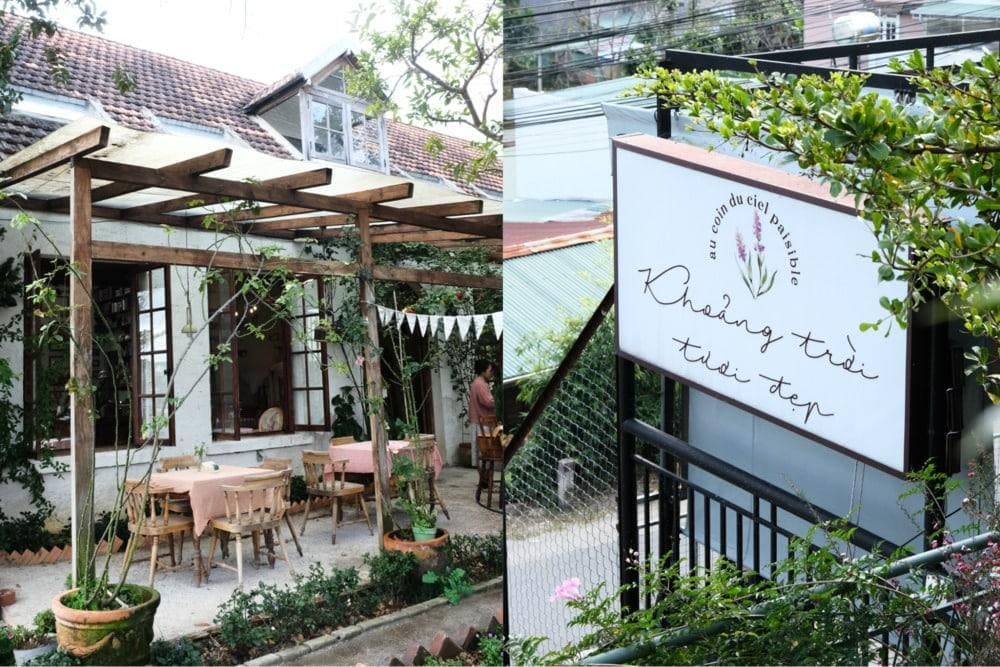 Khoảng Trời Tươi Đẹp l&agrave; qu&aacute;n c&agrave; ph&ecirc; &aacute;p m&aacute;i nổi tiếng tại Đ&agrave; Lạt, mang phong c&aacute;ch của miền qu&ecirc; ch&acirc;u &Acirc;u (Nguồn: Fanpage Khoảng trời tươi đẹp)